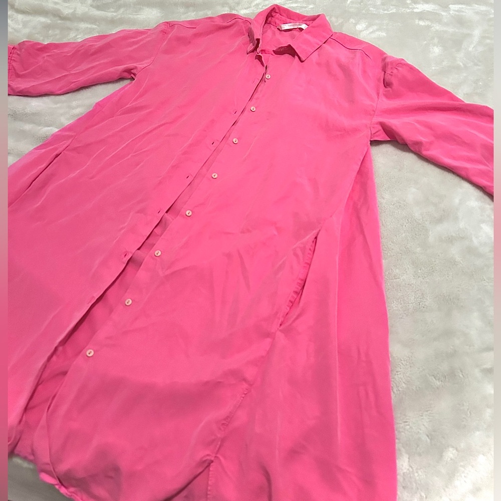 Zara Bright Pink Shirt Dress